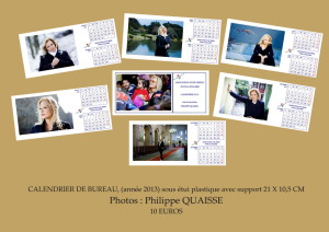 plaquette calendrier 2013